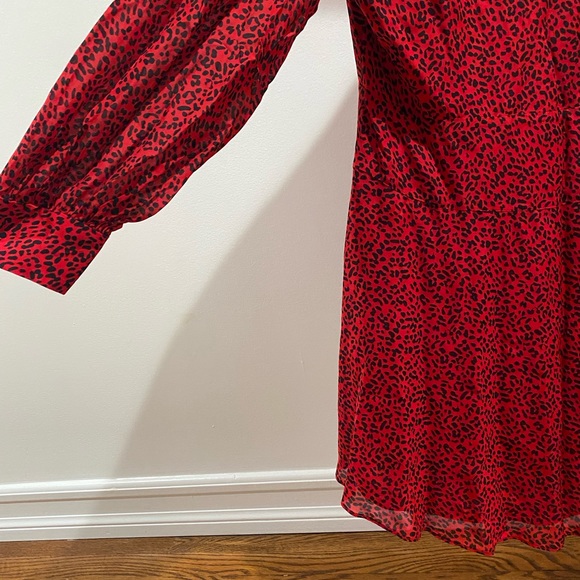 NWT Alice + Olivia Polly Strong Shoulder V Neck Dress Size 14 - Picture 8 of 16